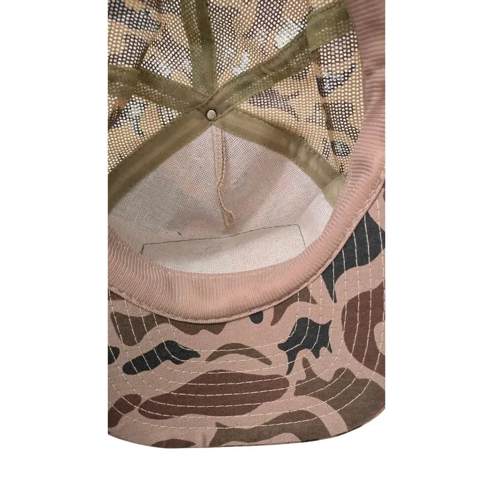 Vintage Sportcap Warren Electric Camo Trucker Snapback Hat One Size Mesh Back